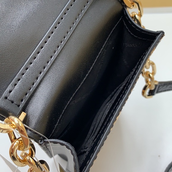 Michael Kors Carmen Leopard Print Logo Small Phone Case Xbody Bag BLACK … - Picture 4 of 15